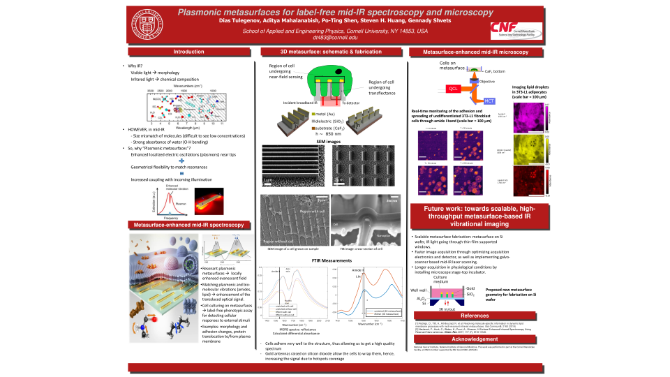 Plasmonic metasurfaces for label-free mid-IR spectroscopy and microscopy